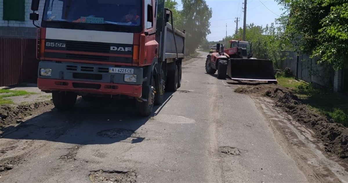 У селі Дем’янці Переяславської громади почали ремонтувати дорогу за майже 13 мільйонів гривень