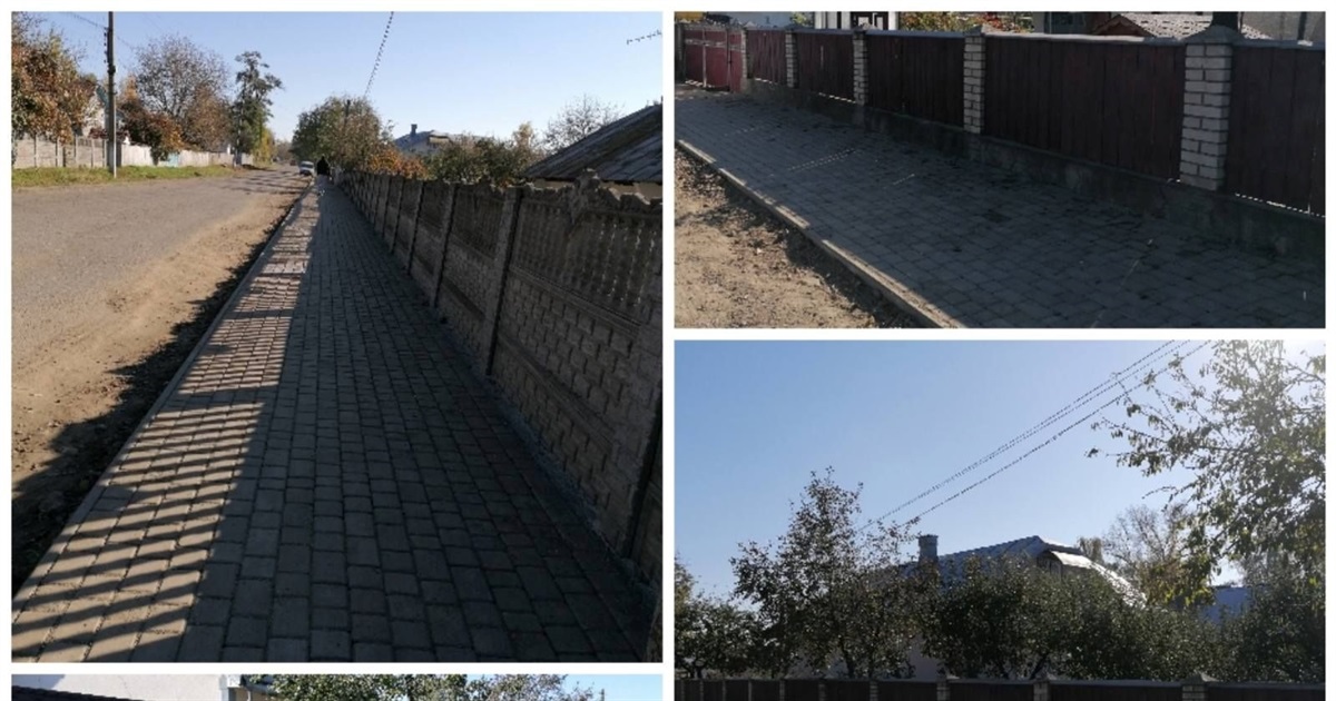 Матір загиблого воїна допомогла облаштувати тротуари в Ошихлібах