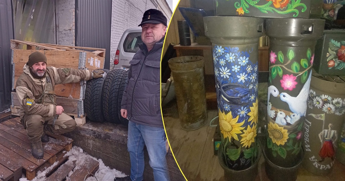 Переяславські художники розмалювали тубуси, які волонтери виставлять на аукціон