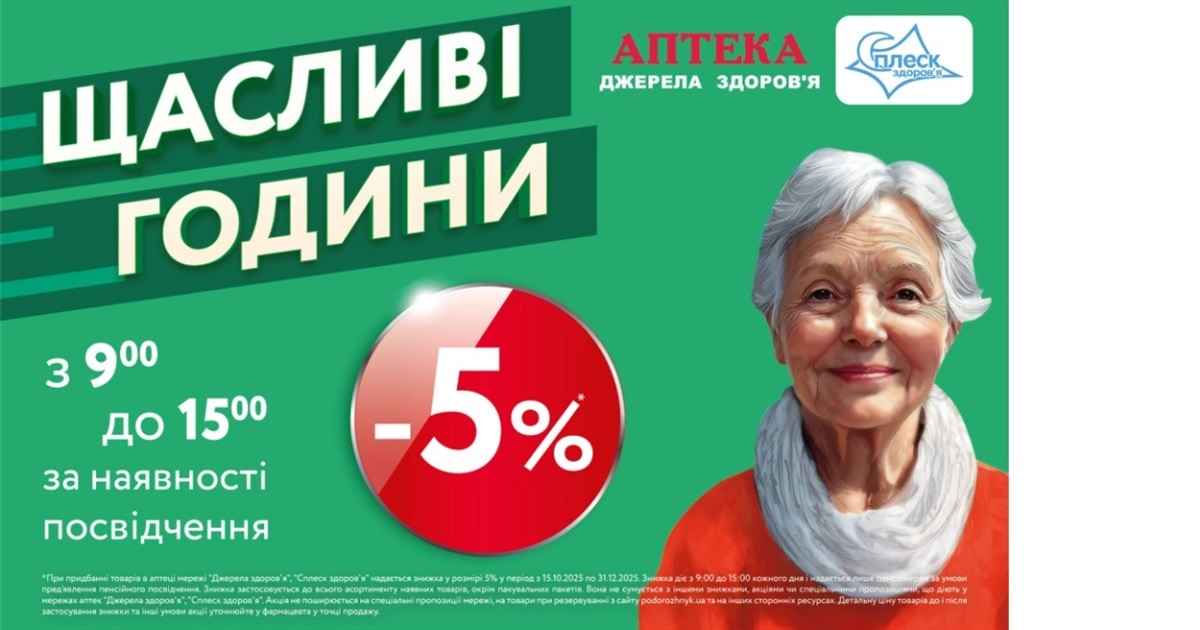 Акція «Щасливі години» в аптеці для пенсіонерів у Городку. Де можна придбати ліки зі знижкою
