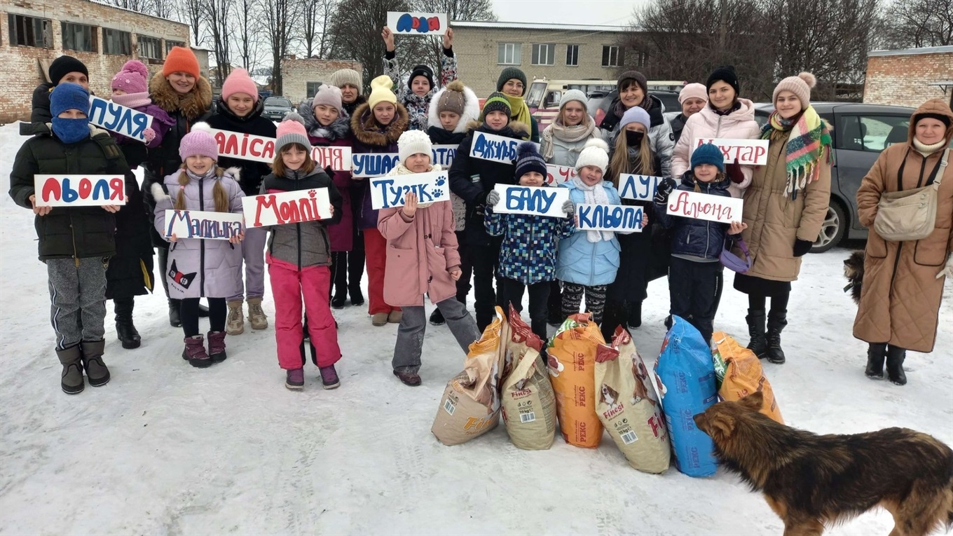 У Переяславі діти зробили таблички з кличками собак із притулку