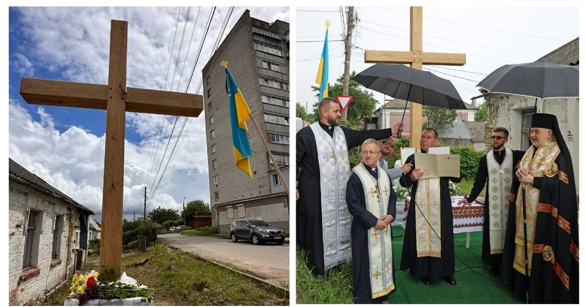 У Жмеринці освятили хрест, поруч з яким побудують храм Української греко-католицької церкви