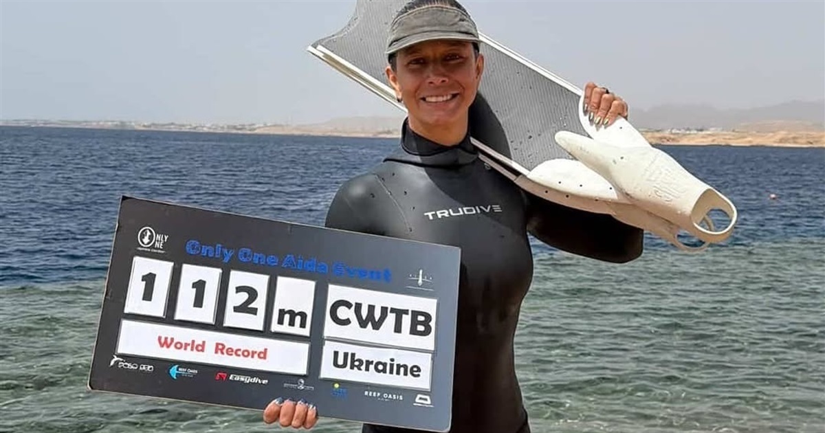 Українка Наталія Жаркова встановила два світові рекорди з фридайвінгу в Єгипті