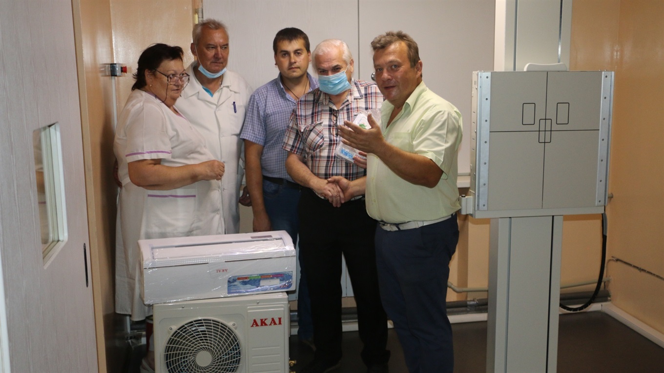 В кабинете флюорографии Попаснянской больницы появился кондиционер