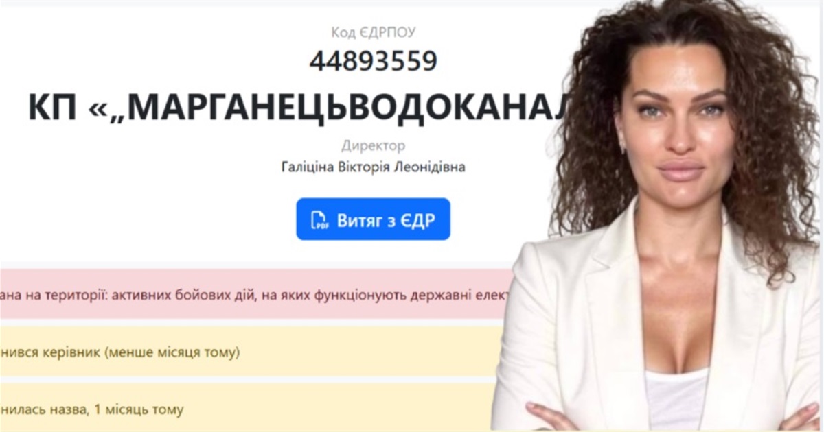 Екс-керівниця Бердянської МВА Вікторія Галіціна очолила водоканал у прифронтовому Марганці