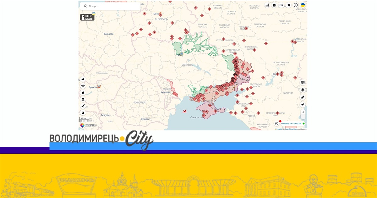 Користувачі інтернету можуть слідкувати за бойовими діями на онлайн-карті – вона доступна в Україні