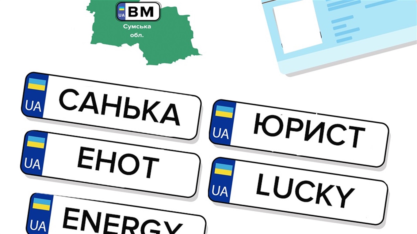 РЕНАТ, ВЛАДОС, СКОРБОТА, ГІГАБАЙТ. Де і як жителі Білопільщини можуть замовити індивідуальні номери?