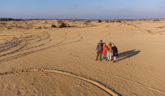 Олешковские пески зимой. Квадроциклы, эндуро и на досках с дюны