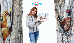 Картини на деревах у парку під Одесою. Мистецтво переплетене з живою природою