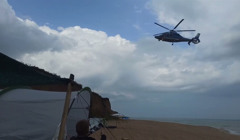 Вертолет разрушил кемпинг в Грибовке: видео