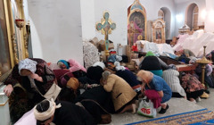 Під час обстрілу храму в Херсоні прихожани прикривали тілами один одного. Фото