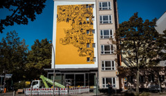 Одеський художник створив мурал у Берліні. Він присвячений малюнкам робітників у катакомбах