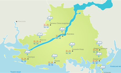 Херсонщину накриють шквали і дощі