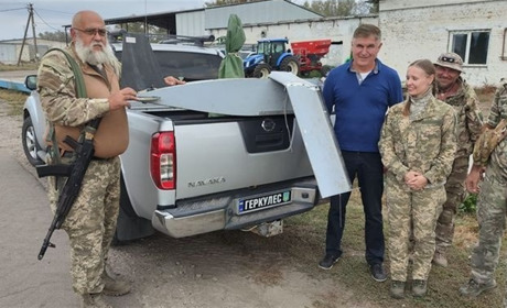 Переяславська команда мобільної вогневої групи "Трембіта" напередодні Дня ТРО збила дрон-обманку