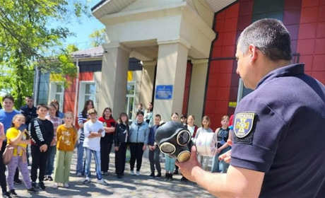 Для учнів Новобілярської гімназії провели заняття з пожежної безпеки (ФОТО)