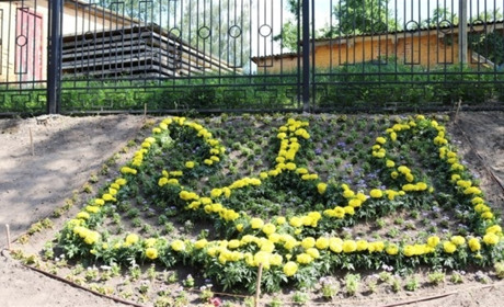 У Ніжині з'явився квітковий тризуб