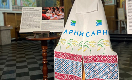 Створений на Сарненщині «Рушник надії» освятили у Свято-Воскресенському соборі