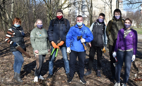 У Переяславі парк "Набережний" розчищали від порослі та чагарників