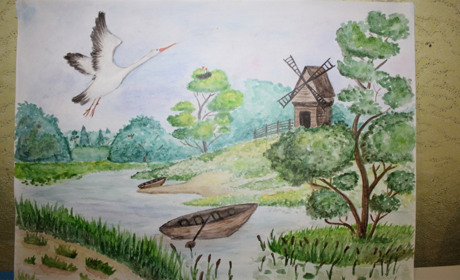 Маленька білопільчанка Настя Малунова віддала свої картини на благодійність