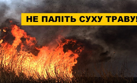Рятувальники просять не підпалювати суху траву