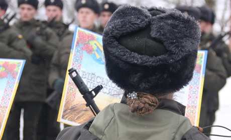  Як дівчата присягу складали. Фоторепортаж з військової частині 3028