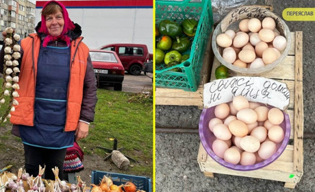 На базар у Переяславі привезли багато часнику від 100 грн за кіло, домашні яйця продавали по 90 грн
