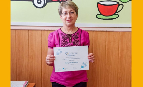 Проєкт учнів Кагарлицького ліцею №3 та їхньої вчительки отримав Європейський знак якості