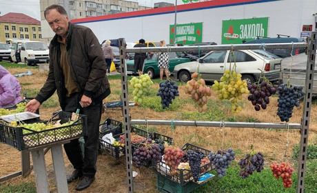 Розпочався сезон винограду: на базарі в Переяславі за кіло правили від 120 гривень
