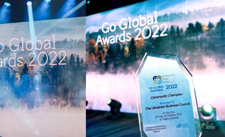 Українська бізнес-рада в ОАЕ отримала престижну міжнародну нагороду Go Global Awards 2022 в Естонії