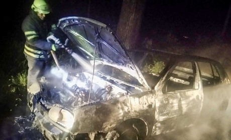 У Кагарлику згорів легковий автомобіль