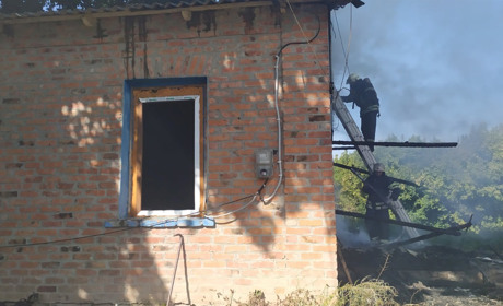 В селі Стави Кагарлицької МТГ горів будинок