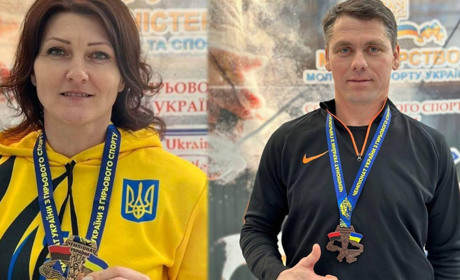 Гирьовики з Переяславщини Алла Яковченко і Юрій Голота на чемпіонаті України взяли золото і бронзу