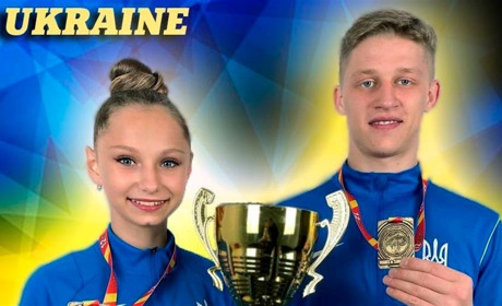 Анастасія Семенович та Богдан Іваник з Дрогобича перемогли на Міжнародних змаганнях з акробатики