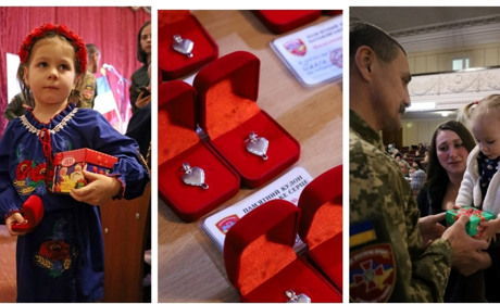 69 дітей загиблих за Україну Героїв отримали у Жмеринці кулони-обереги «Батьківське серце»