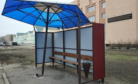 Тренд на зонтики: в Приморске появилась необычная остановка