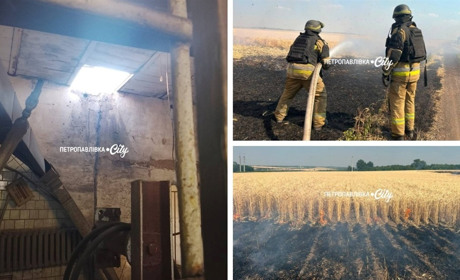Два удари «Молнією» за добу: у Петропавлівці згоріло 107 гектарів пшениці