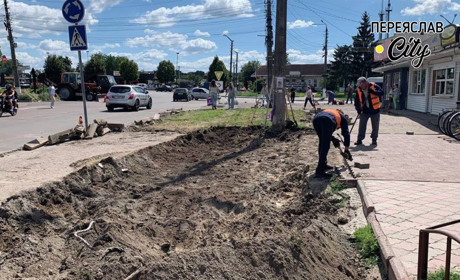 У Переяславі комунальники упорядковують пішоходам "стометрівку" і, можливо, посадять сакури