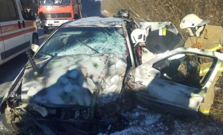 Поблизу Звягеля рятувальники деблокували водійку із понівеченої автівки