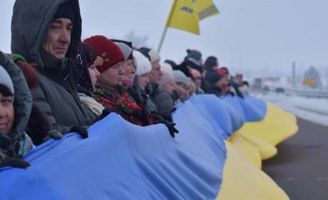 День Соборності на Звягельщині: "живий ланцюг єдності" на межі двох областей