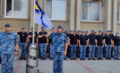 В Измаиле подняли флаг Военно-морских Сил Украины (видео)