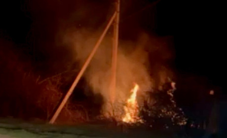 У Біляївці на узбіччі вулиці горіла суха рослинність: загасила вогонь мешканка провулку Успенський