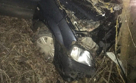 В Барському районі водій легковика не впорався з кермуванням та врізався в дерево