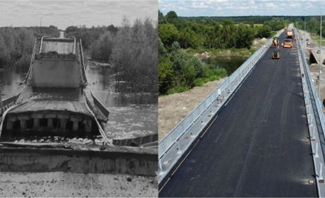 Наприкінці серпня відкриють рух відбудованим мостом через Сейм поблизу Батурина