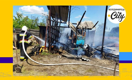 У Маюничах, Полицької тергромади горів трактор