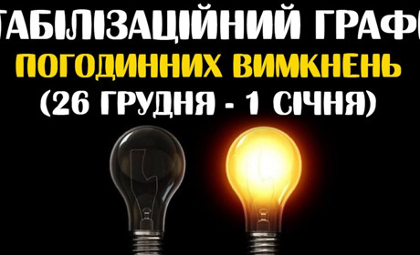 Коли на Чортківщині вимикатимуть електроенергію в останній тиждень поточного року