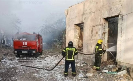 У Новій Каховці згоріла будівля шкірно-венеричного диспансера