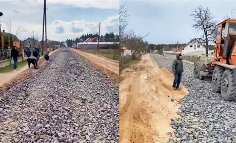 У селі Кідри місцеві жителі самі почали будувати дорогу