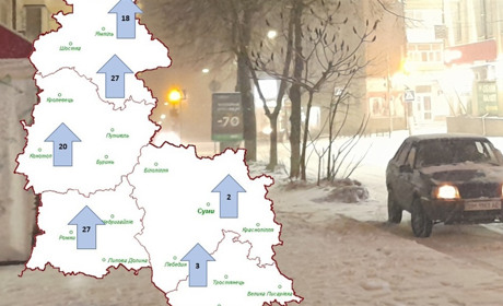 За ніч на Глухівщині випало 27 см снігу