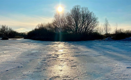 Хто залишив сліди на снігу: у нацпарку розкрили таємниці озера Стоячий Турунчук