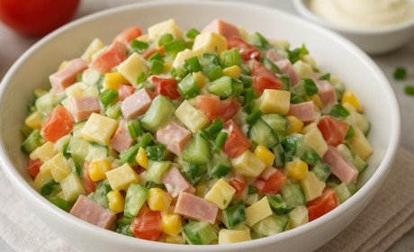 Рецепт дня: салат з сиром та ковбасою